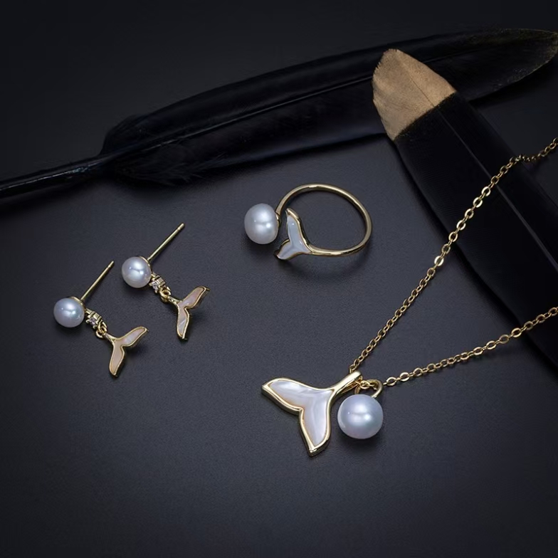 法国奥利维拉G13鱼尾珍珠三件套